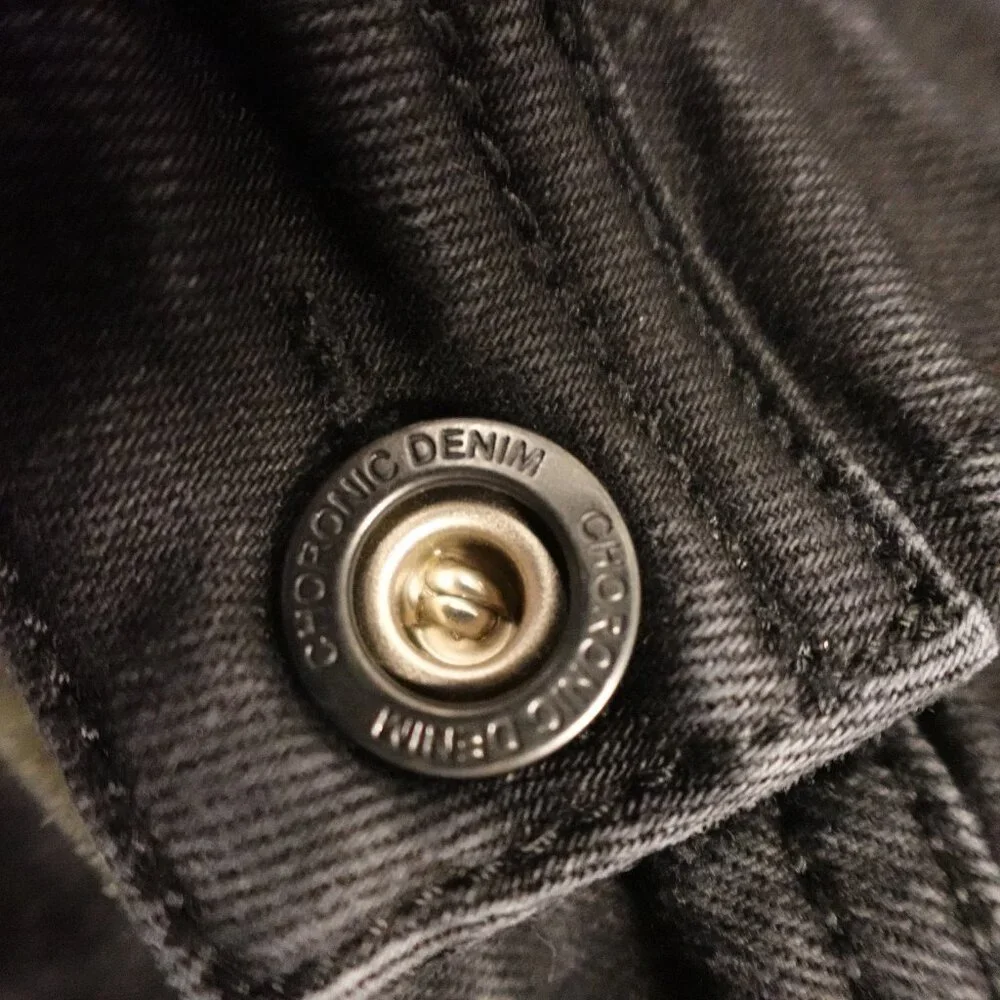 Chronic jeans skinny men's 33 black‎ denim button fly